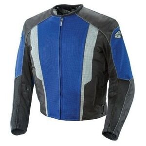 Joe Rocket Motorcycle Jacket Blue Black Phoenix Mesh Racing Riding Men's Size L